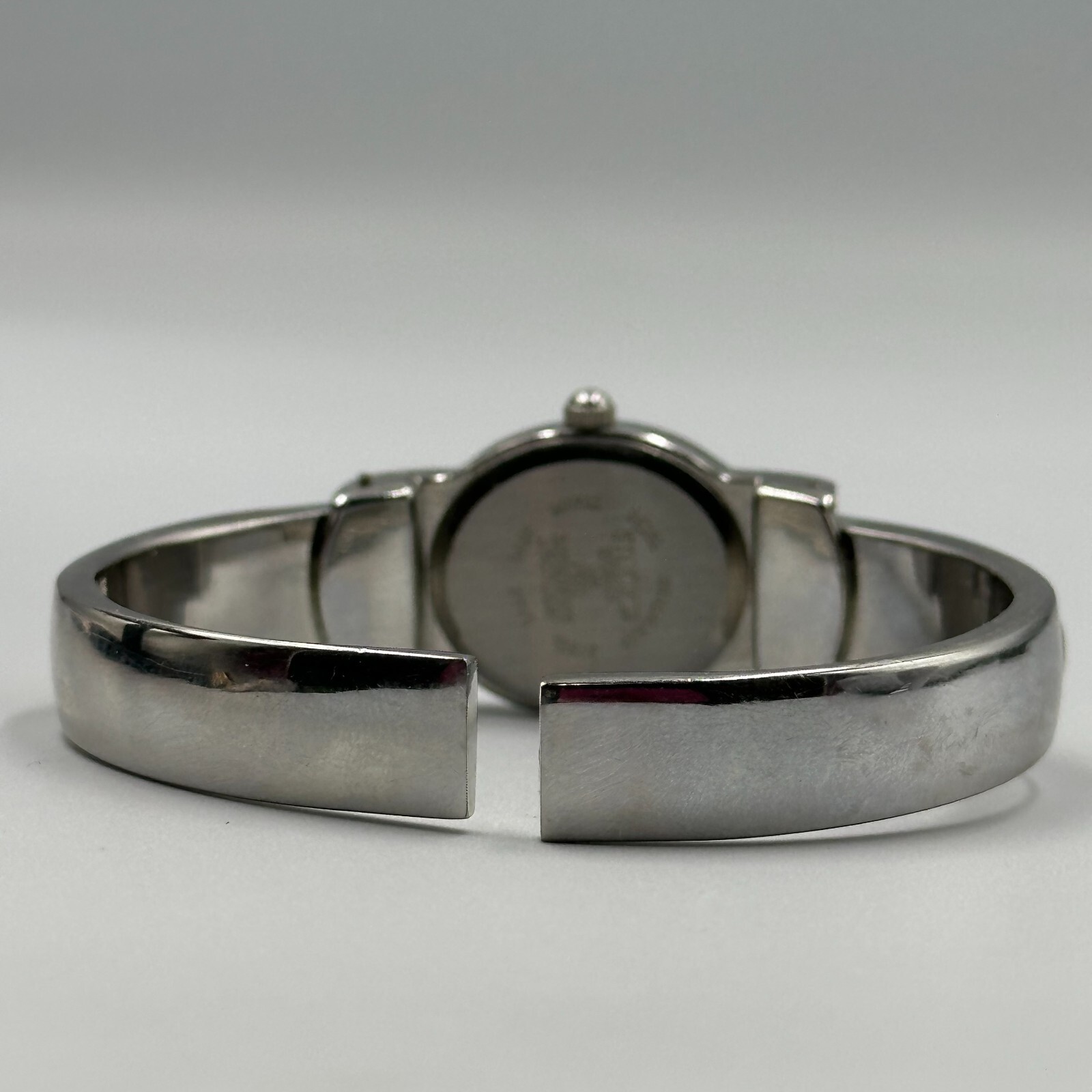 Studio Time Watch Women Silver Tone Crystal Bezel Abalone Inlay Band New Battery