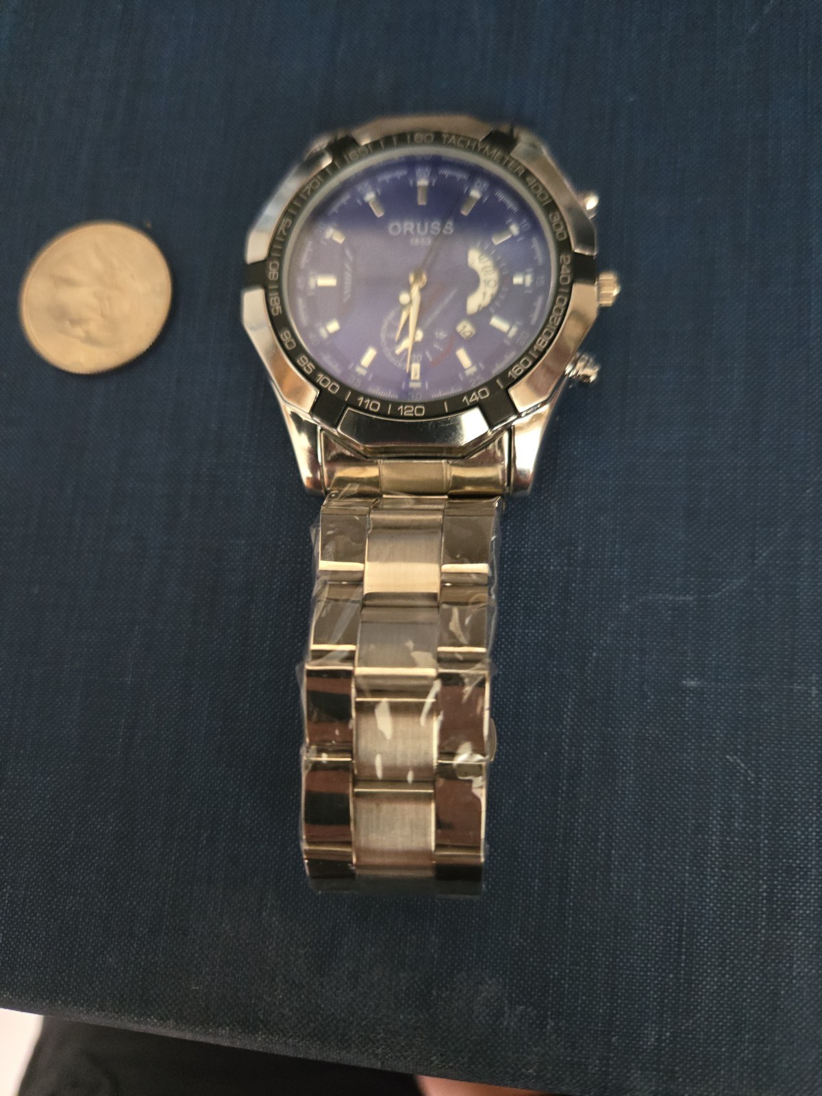 Oruss 1853 luxury men’s watch featuring a stainless steel band