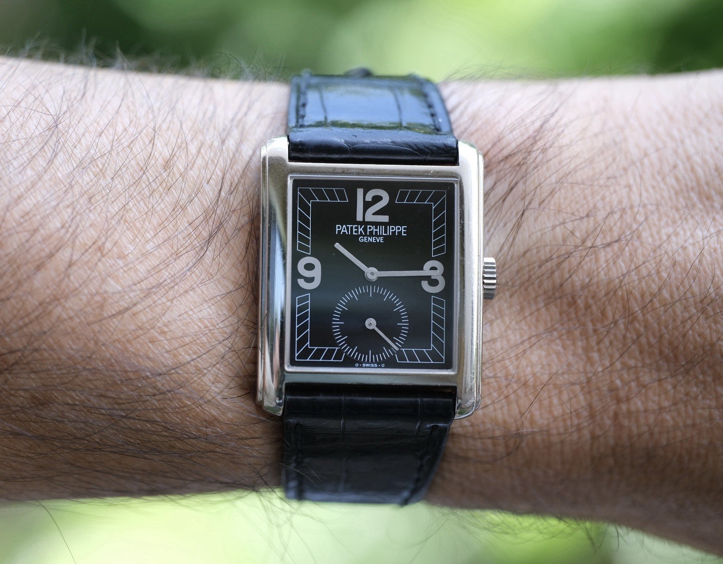 STRAIGHT FROM ORIGINAL OWNER Patek Philippe 18K White Gold Tank Gondolo 5014G