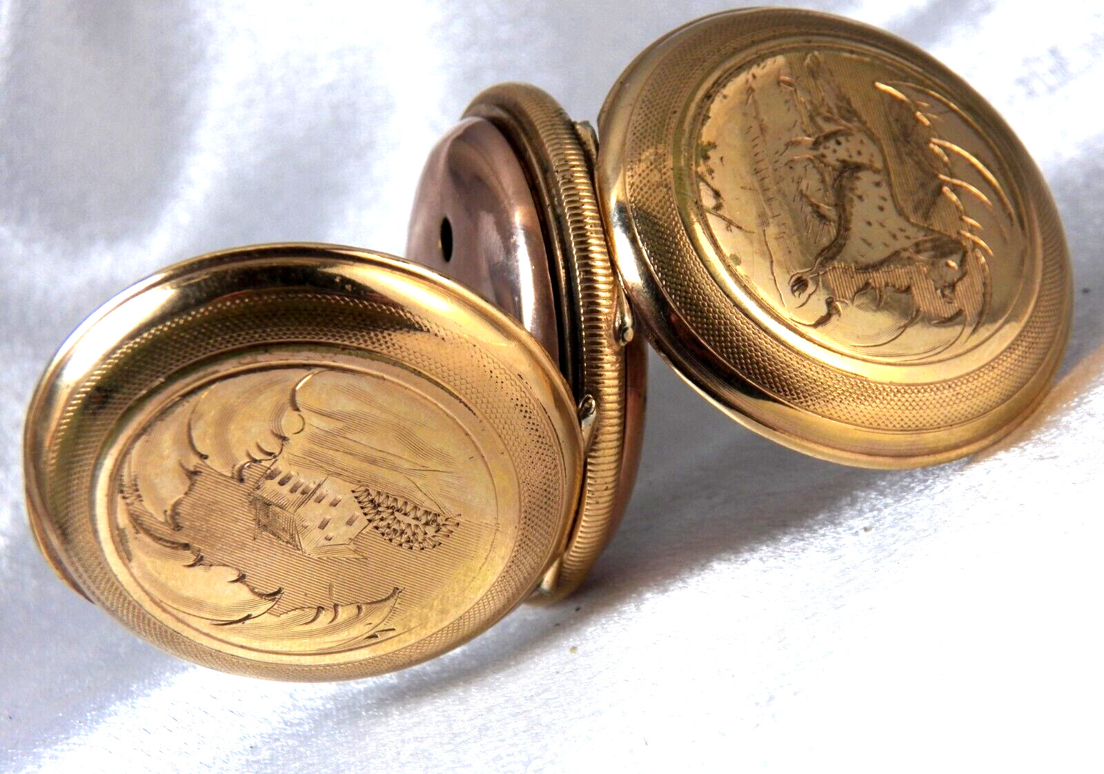 Antique Pocket Watch Hunting Case GF 10S Key Set Key Wind Gorgeous!