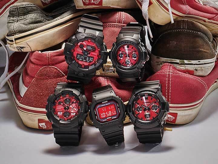 [New] Casio G-Shock AWG-M100SAR-1AJF Black & Red Series Solar Radio Watch Men’s