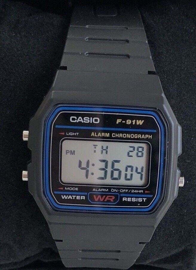 New Reloj Para Hombre Casio Original, Casio F91W-1 Classic Digital Watch Black
