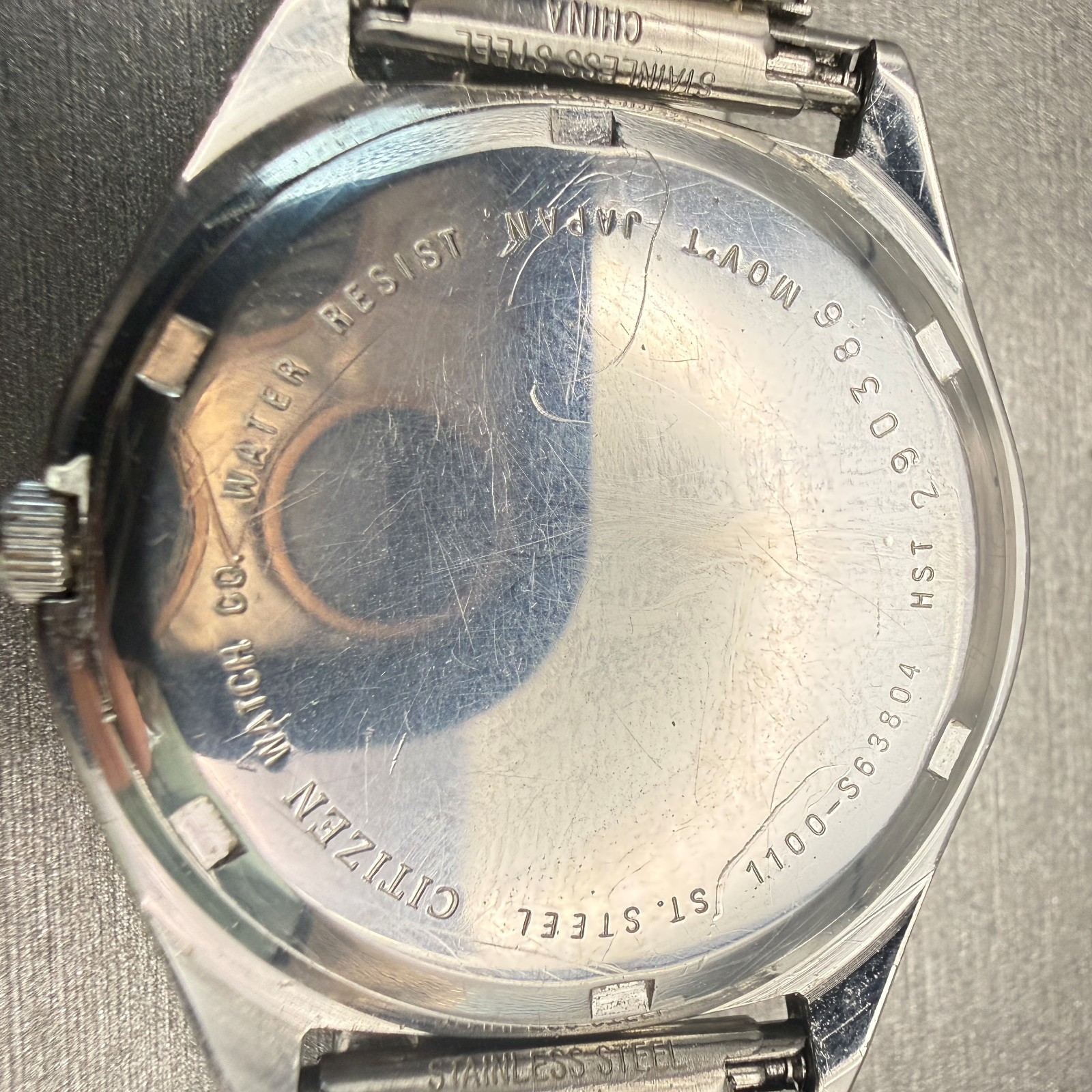 Citizen CQ Watch Men 35mm Silver Dial Steel Daydate Round 1100-S63804 New Batt