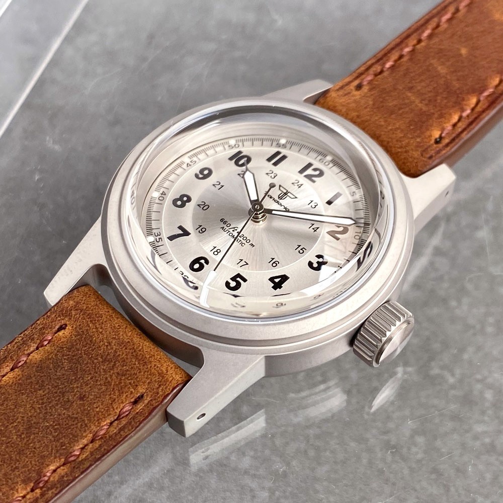 Tandorio New 36mm Sapphire Arabic Numerals 20ATM NH35A Automatic Men Watch Lume