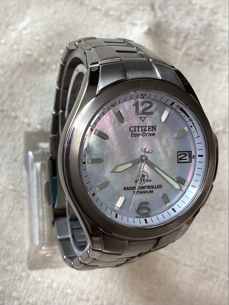 Citizen Attesa ATD53-2618 Eco-Drive Radio Limited MOP Dial Titanium Watch Japan