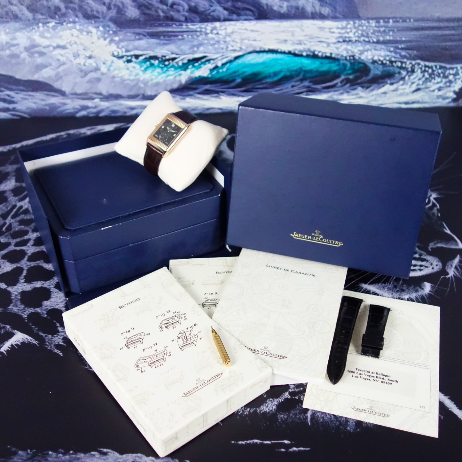 Jaeger LeCoultre Reverso Duo Day and Night Ref. 270.2.54 Rose Gold Box Papers