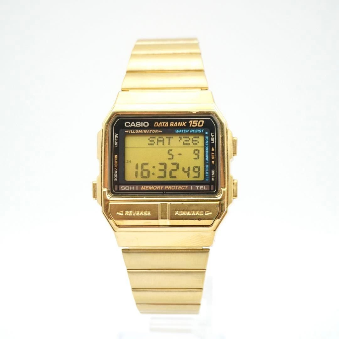 CASIO DataBank150 DB 1500 Data Bank Vintage CASIO Digital Gold