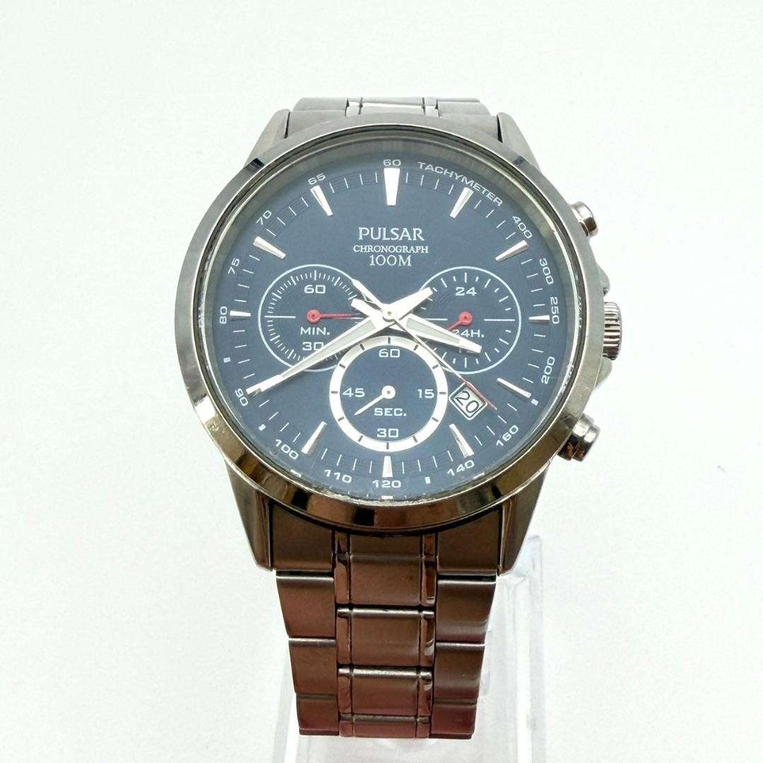 Seiko Pulsar Chronograph Date Watch, New Battery, Men’s, Working Condition