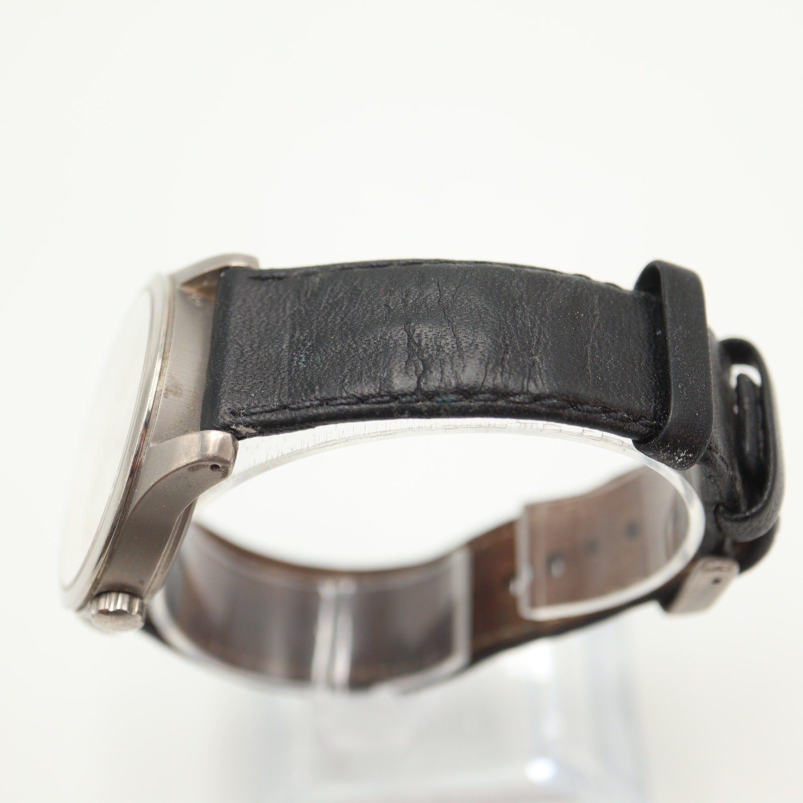 Boccia Titanium Mens 38mm Date Watch Sapphire Crystal Black Leather New Battery