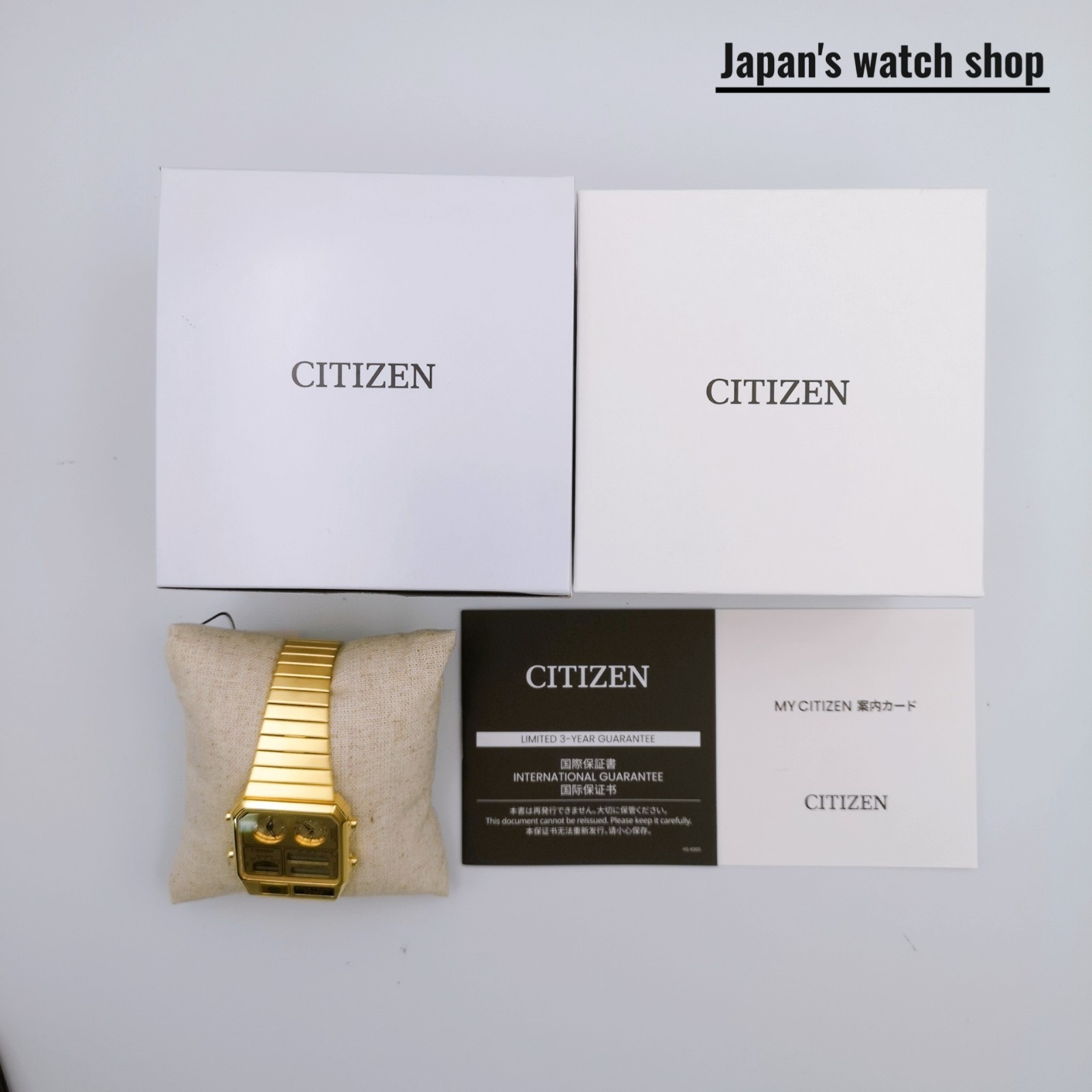 CITIZEN Record Label JG2103-56P Gold Stainless Steel Women’s Watch New in Box