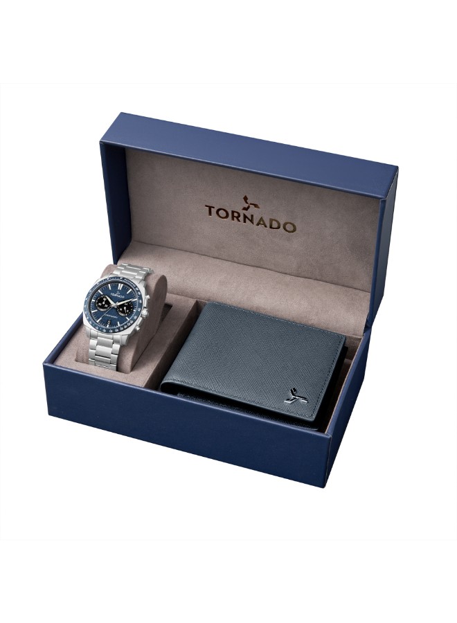 Tornado Men’s Chronograph Watch | Blue Dial, 42mm, 100 m (10 ATM)