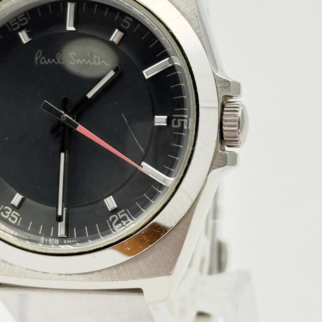 Paul Smith Closed Eyes 6038-H24741 Quartz Watch Blue Dial Working Japan In hand