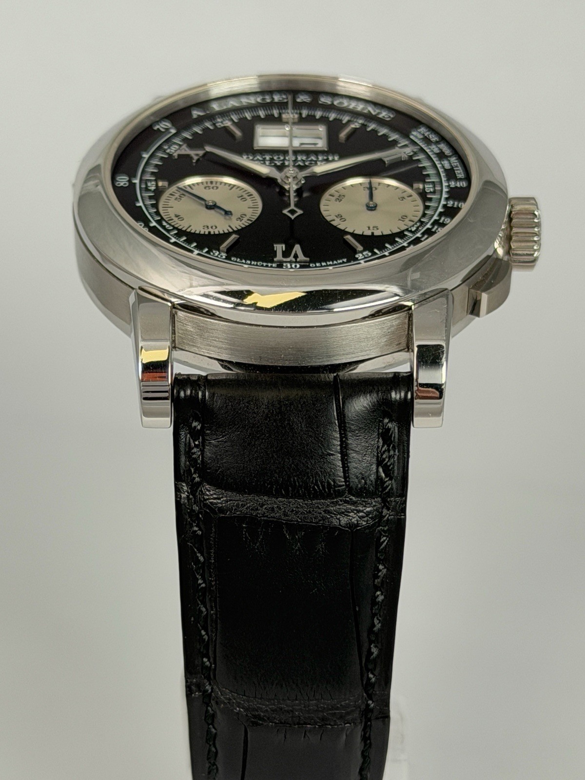 RARE A. Lange & Söhne Datograph METER 403.035 Black Watch Only PLATINUM