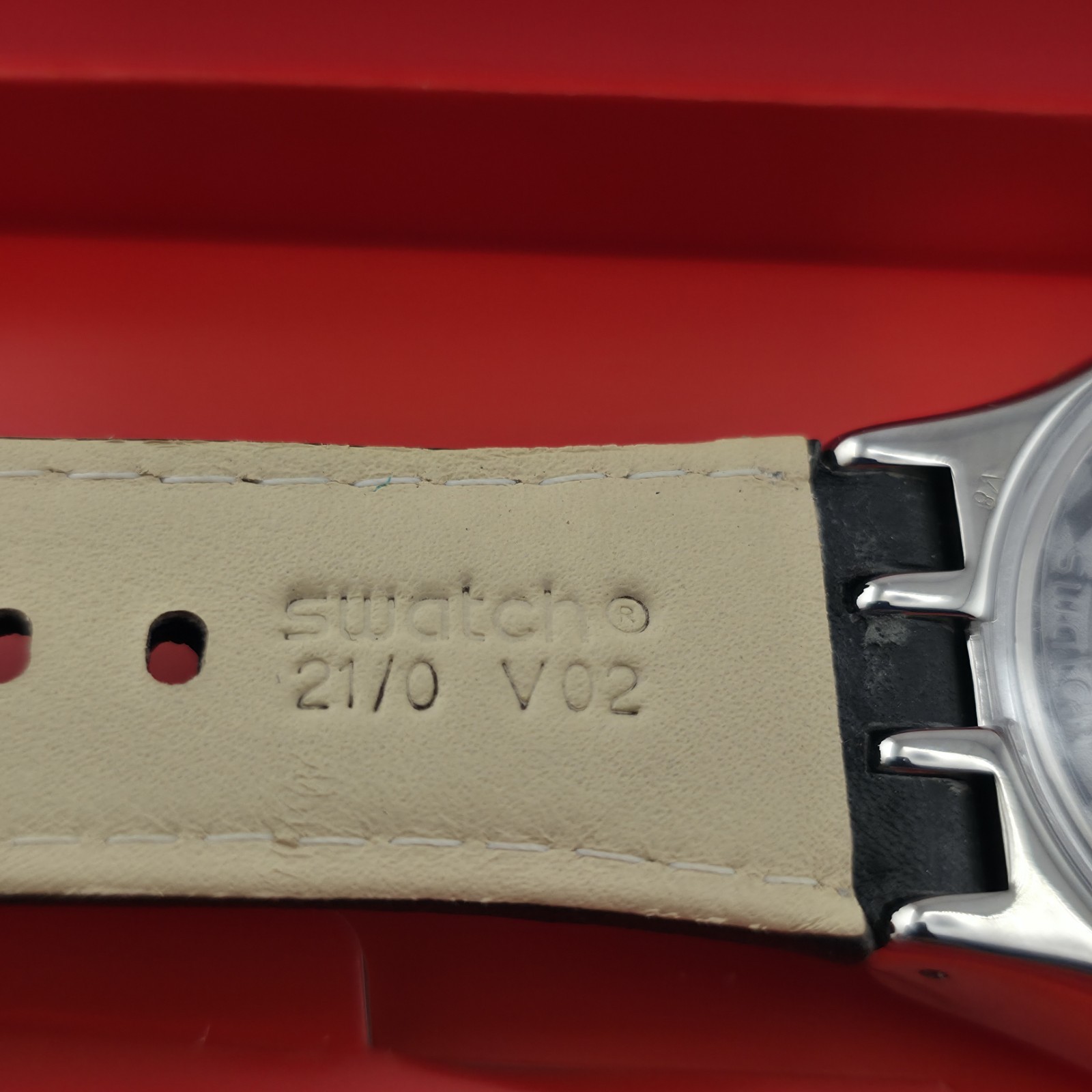 Swatch Sistem51 Automatic Puzzle YIS408 42mm Silver Dial Leather Strap New