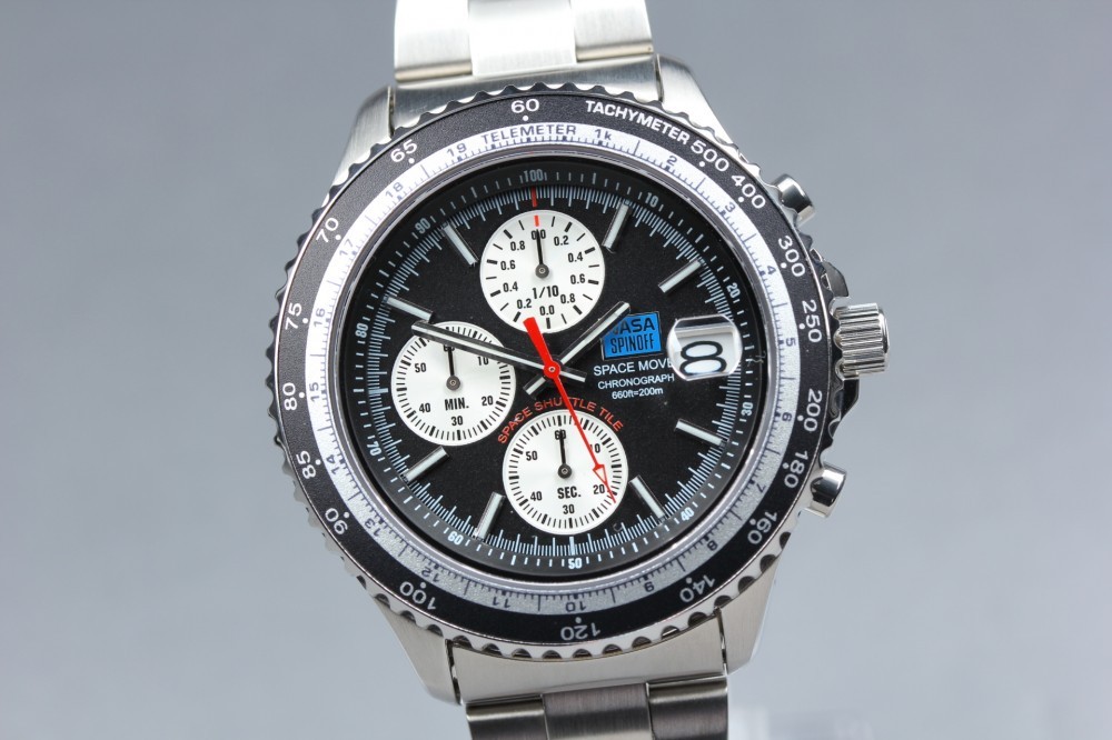 RARE MINT SEIKO NASA Spinoff Panda Dial 1000 Limited Quartz Men’s Watch Full Set