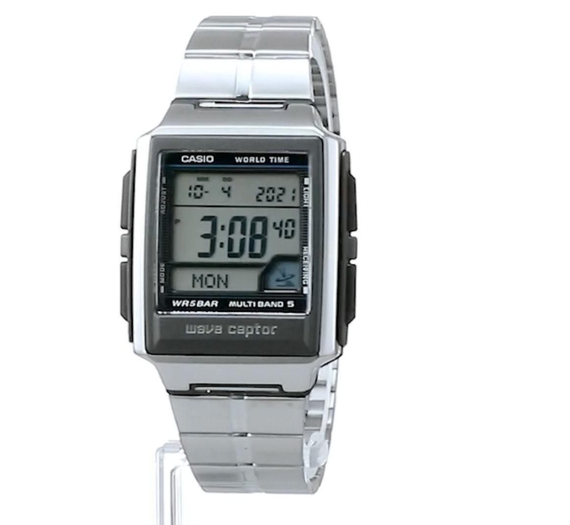 [New] CASIO WAVE CEPTOR Radio Clock Super Illuminator Type WV-59RD-1AJF, Fr/s