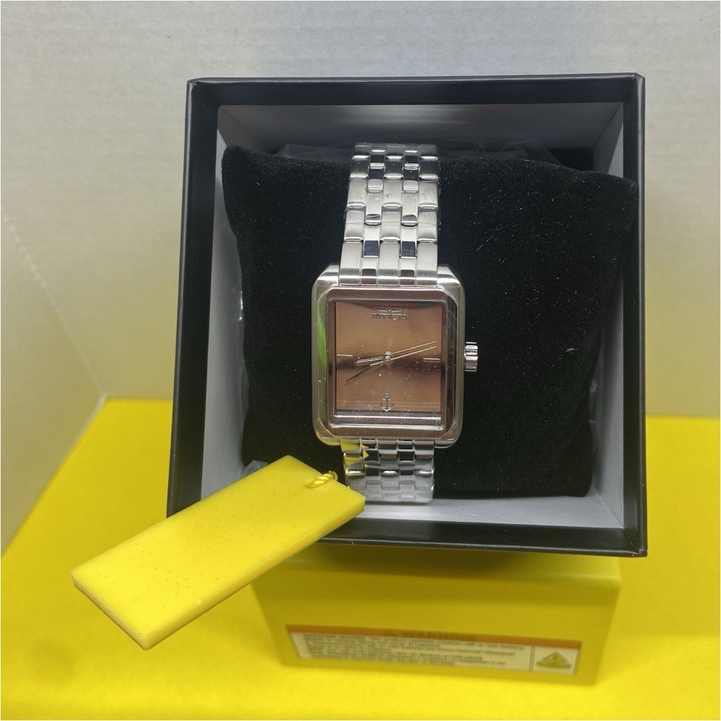 Invicta 49977 Women’s Quartz Watch 26mm Silver Dial Steel Bracelet Square