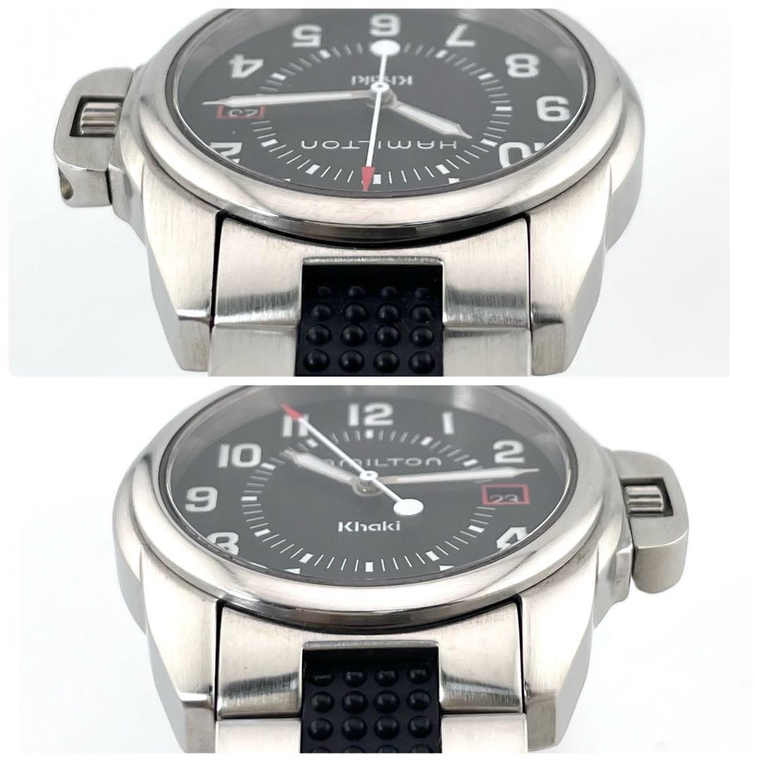 HAMILTON Wristwatch Khaki Stainless Steel Quartz Black Authentic From Japan