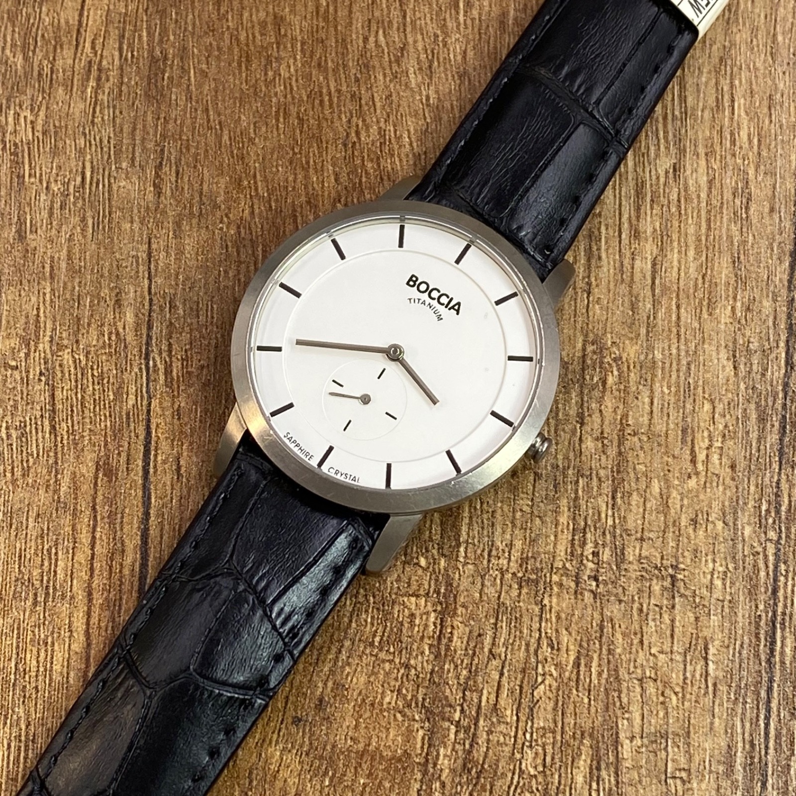 Boccia Titanium 5 Bar quartz Saphire Crystal mens wristwatch