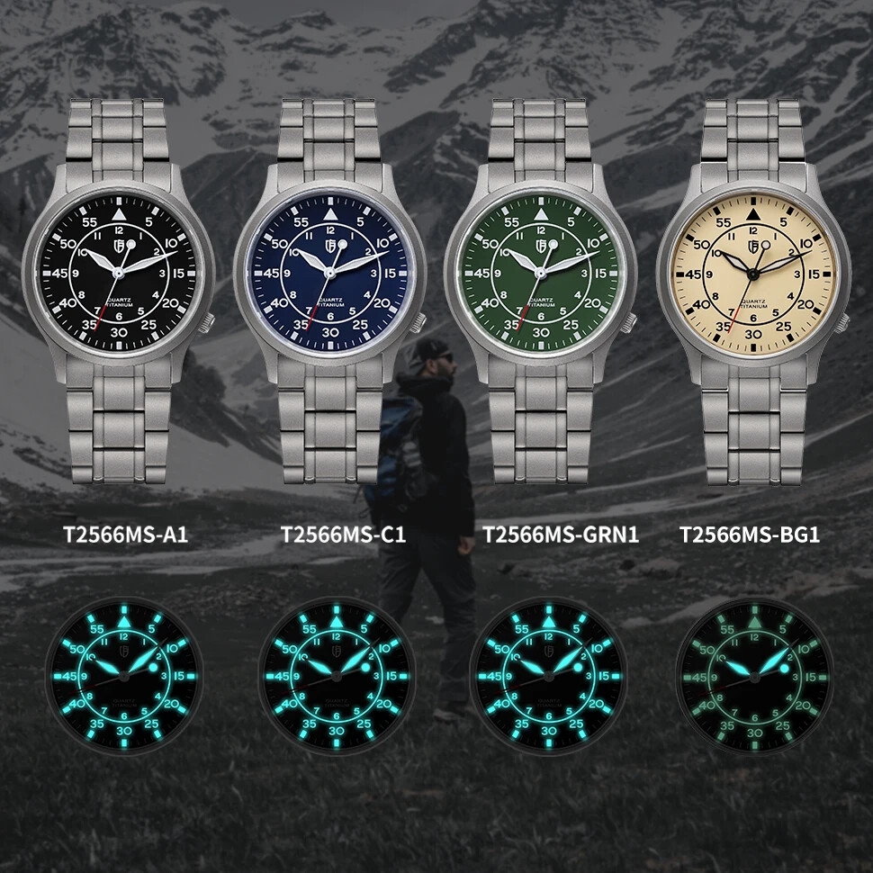 Titanium Watch for Men AR Coating Sapphire Wristwatch Luminous modern Fashion