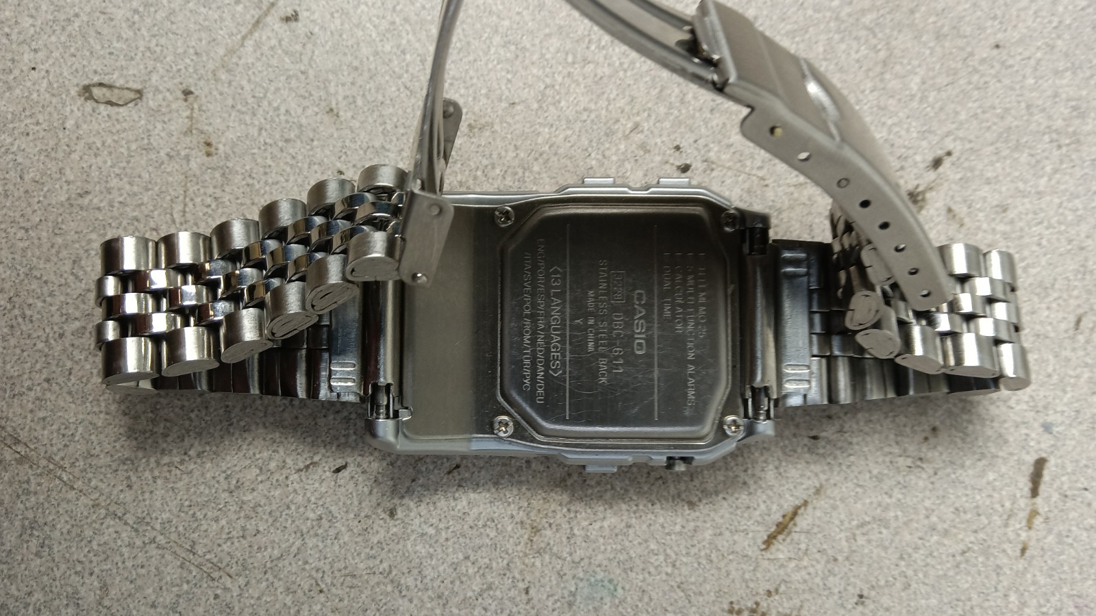 Casio DBC-611-1VT Silver Data Bank Calculator Watch