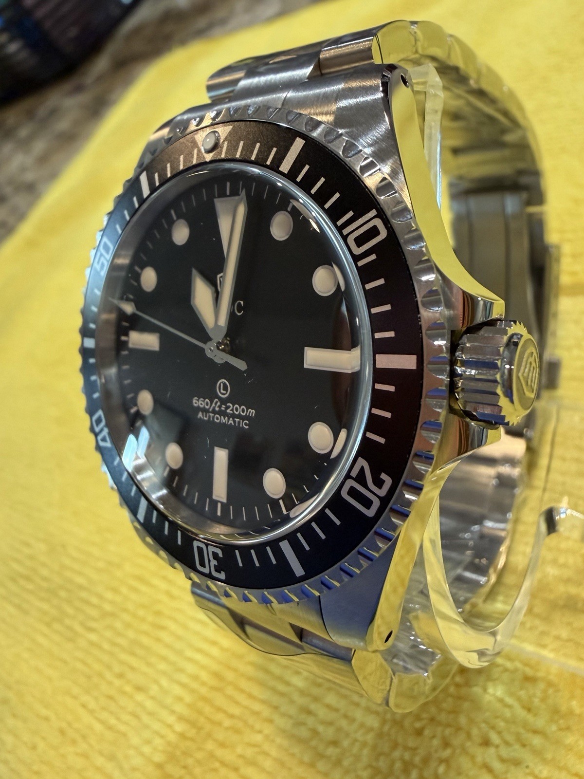 WDC Seafarer WD5513P Automatic Diver – Matte Black Dial – PT5000 High-Beat – NEW
