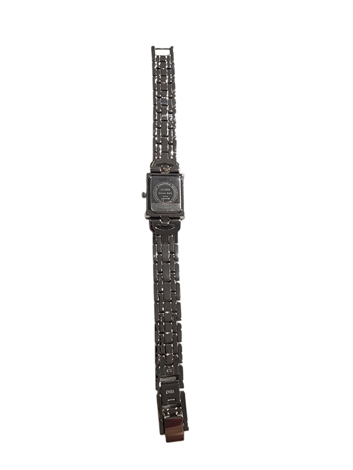 Ecclissi .925 Sterling Silver & Diamond Bezel Womens Watch 32375 – 7.25″ L As Is