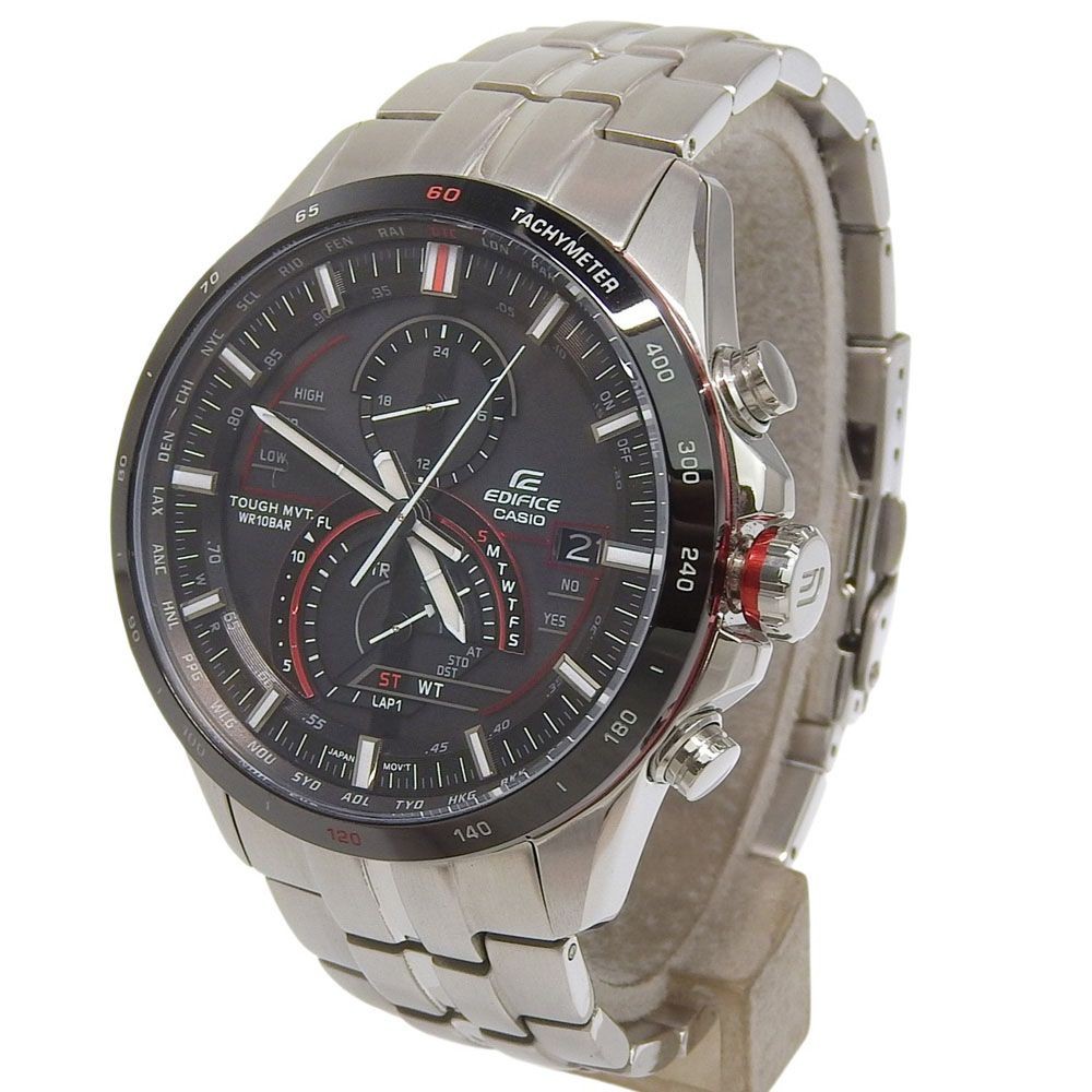 CASIO EDIFICE multi band 6 EQW A1300DB 1AJF stainless steel silver solar radio w