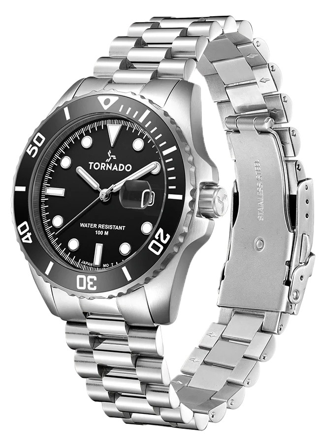 Tornado Lumina Analog Men’s Analog Watch | Black Dial, 42mm, 100 m (10 ATM)
