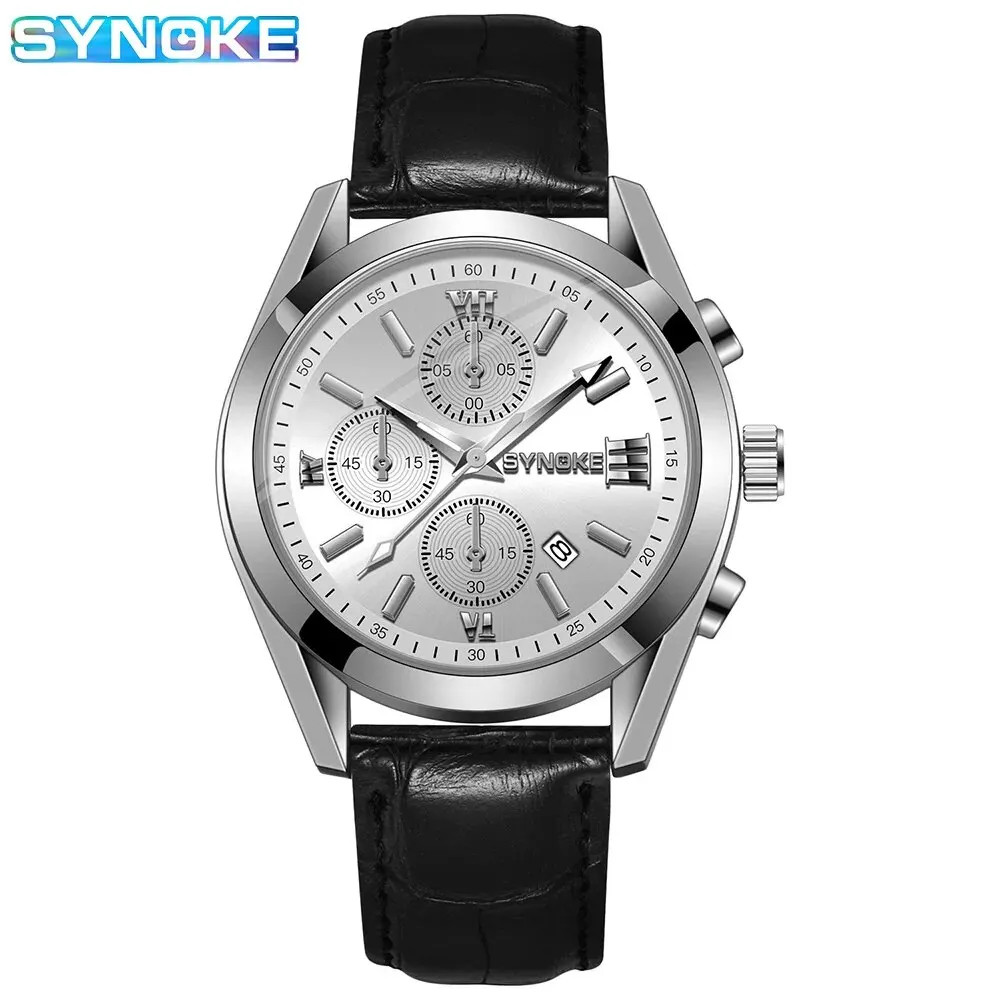 Men’s Quartz Watch Business Casual Waterproof Luminous Calendar Wristwatch