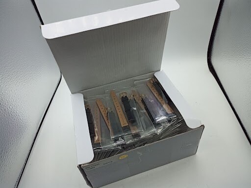 CASE OF 50 – JP LEATHERWORKS WOMENS GENUINE BLACK ALLIGATOR WATCH BAND 12R 12MM