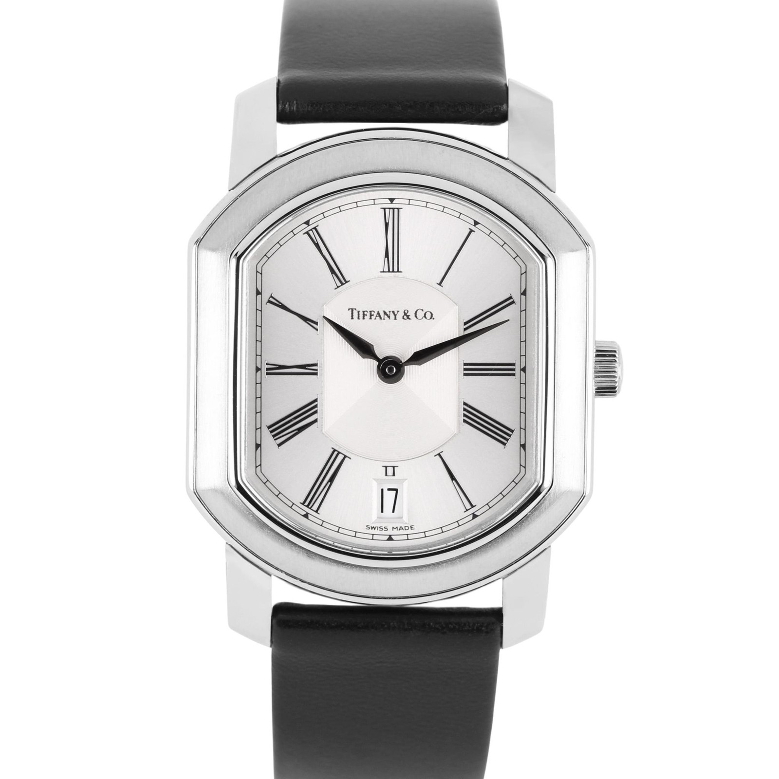 Tiffany & Co Atlas Mark Coupe Resonator Steel Silver Roman Numeral 31.5mm Watch