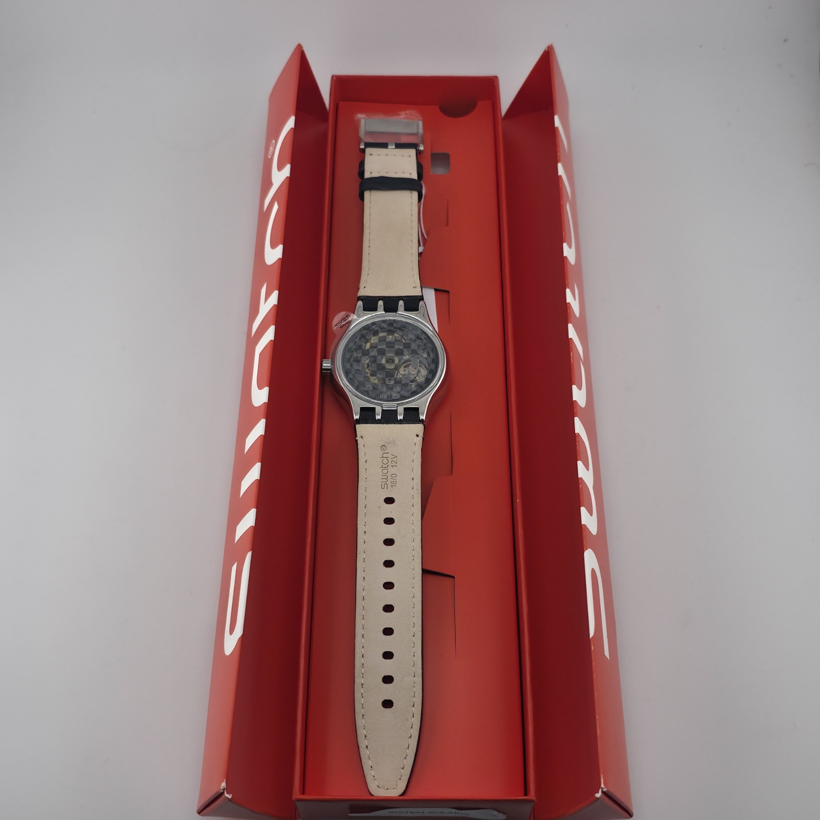 Swatch Sistem51 Solaire YIS414 Automatic Watch 42mm Dark Gray Lacquered Swis New
