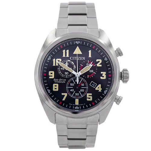 Citizen Sapphire Super Titanium Chronograph Men’s Watch Black AT2480-81E
