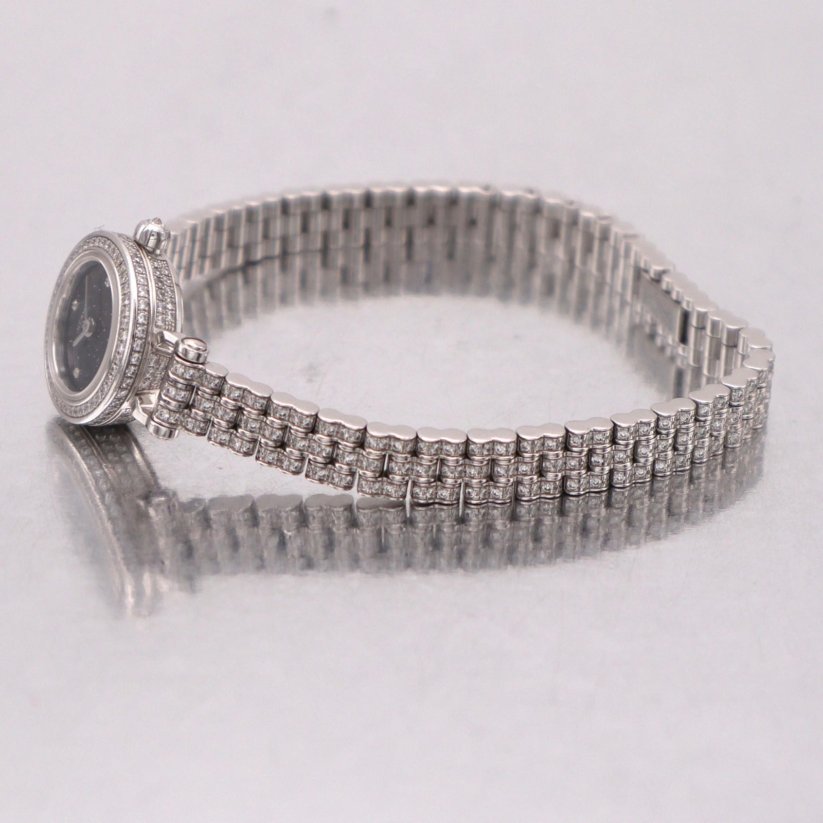Hermes Faubourg Joaillerie 16.3 mm 18K White Gold Diamonds Watch W049640WW00