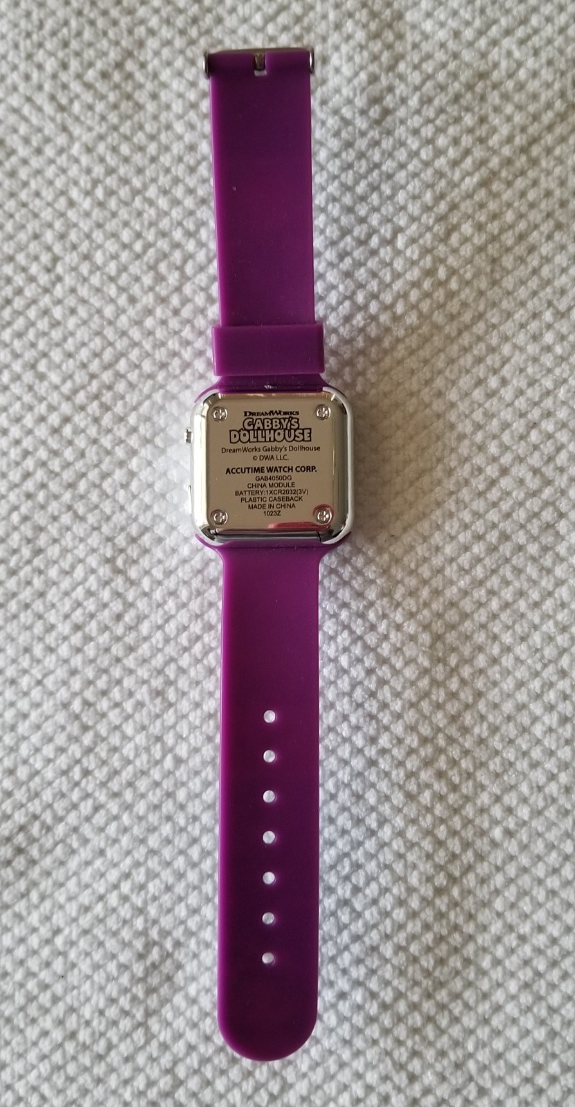 Gabby’s Cats Digital LED Watch Accutime GAB4050DG Plastic Band 5″-7″ Running