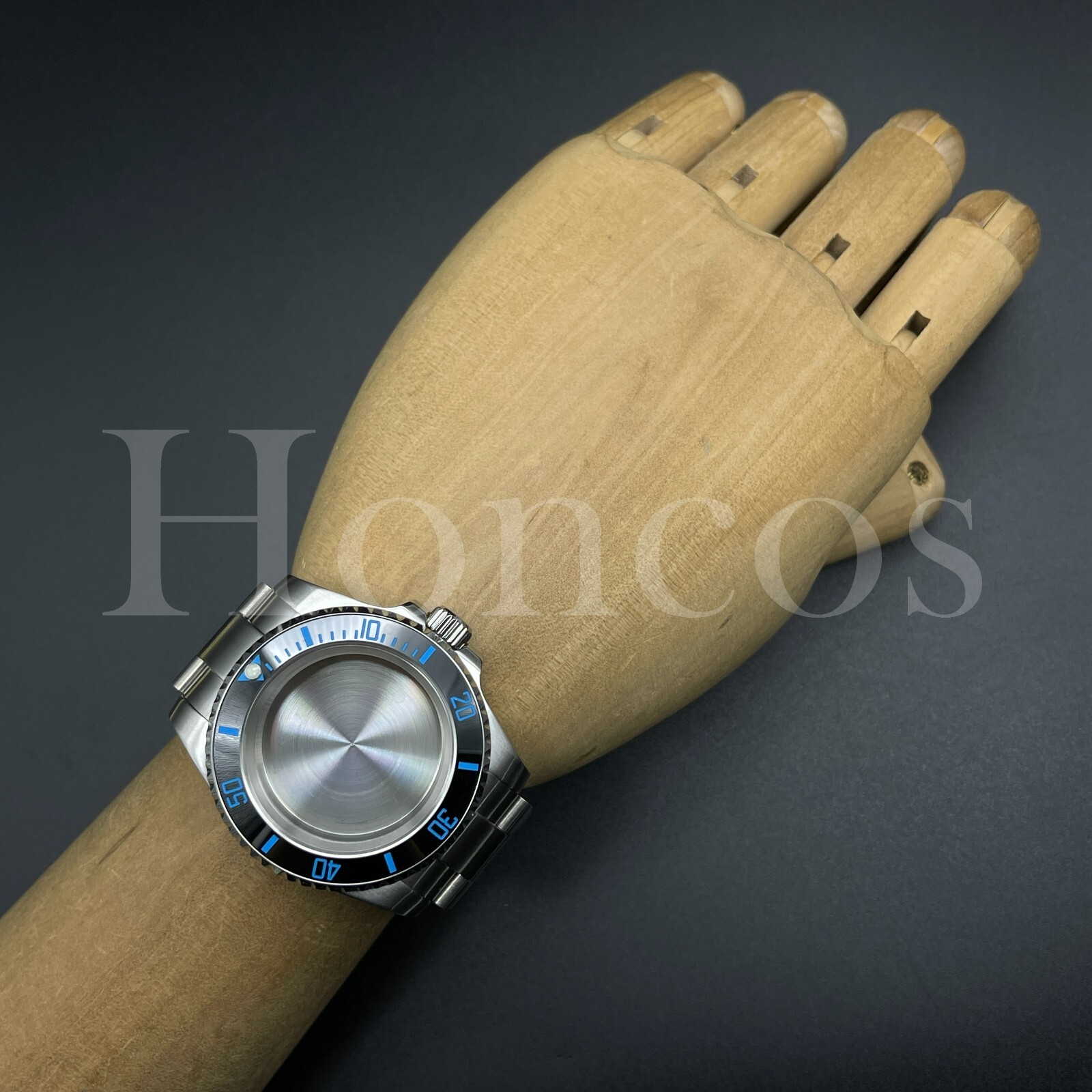 Custom Made MODS Watch Case and Bracelet Fits for NH34/35 Movement Silver BLK/BL
