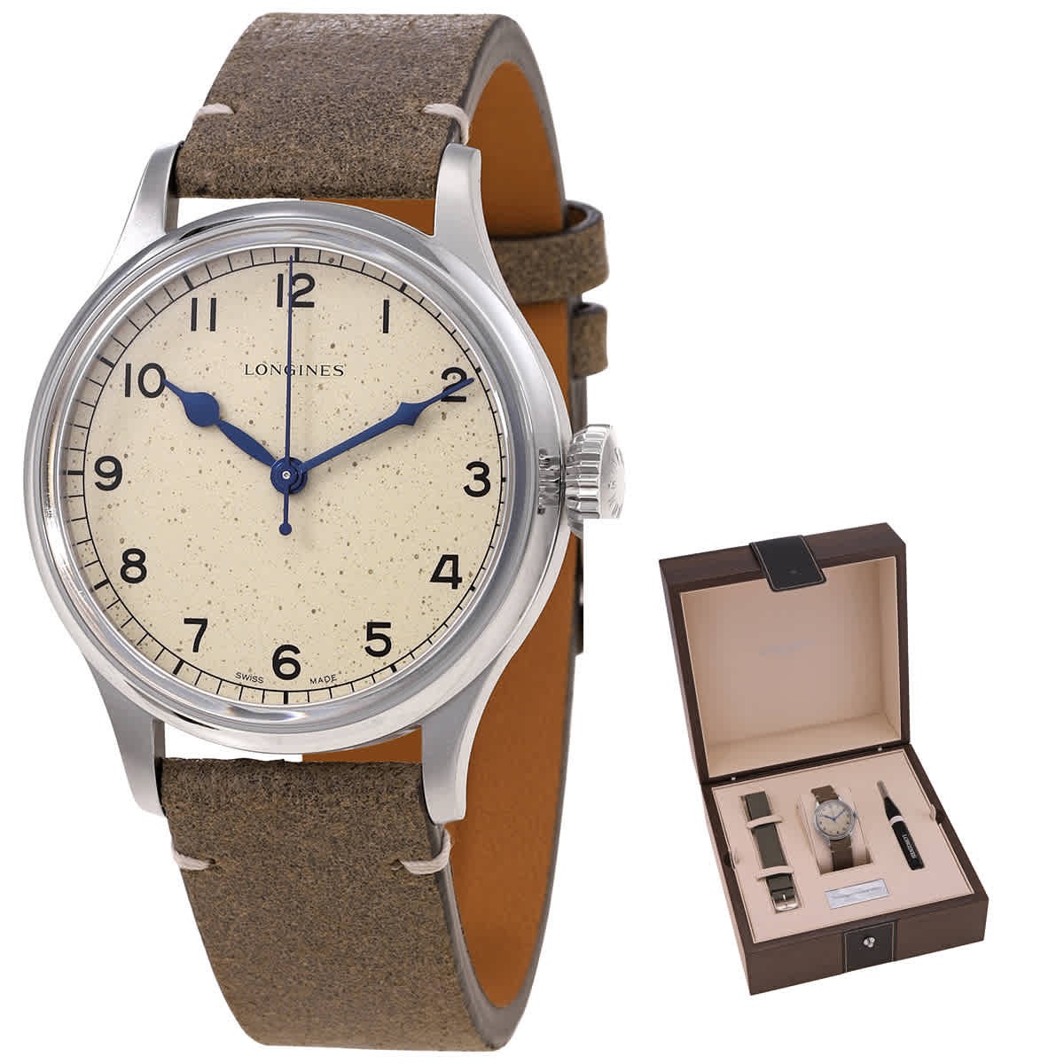 Longines Heritage Military Automatic Silver Dial Men’s Watch L2.819.4.93.2