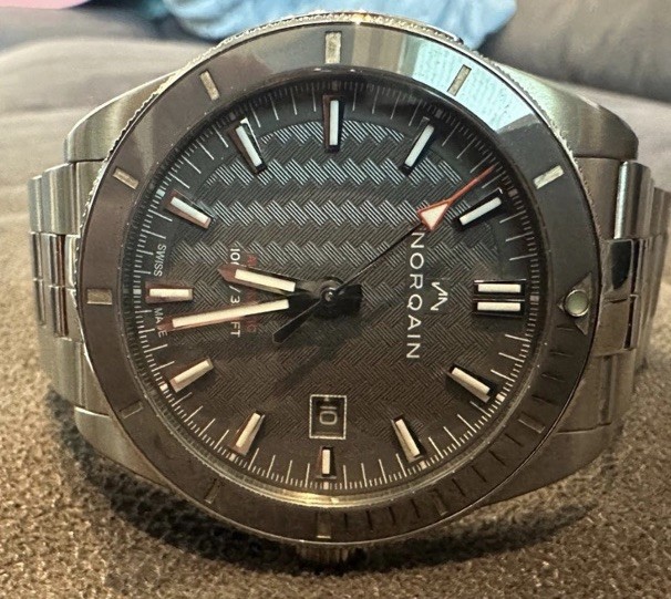 NORQAIN Adventure Sport 42mm Automatic Gray Dial Steel Bracelet 100m Date