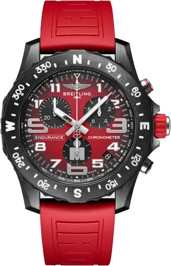 Breitling Endurance Pro 44mm Ironman Red Dial Black Polymer Men’s Watch X82310