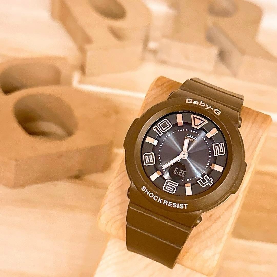 Excellent condition Casio Baby G radio solar wristwatch BGA 1601 brown black Bab