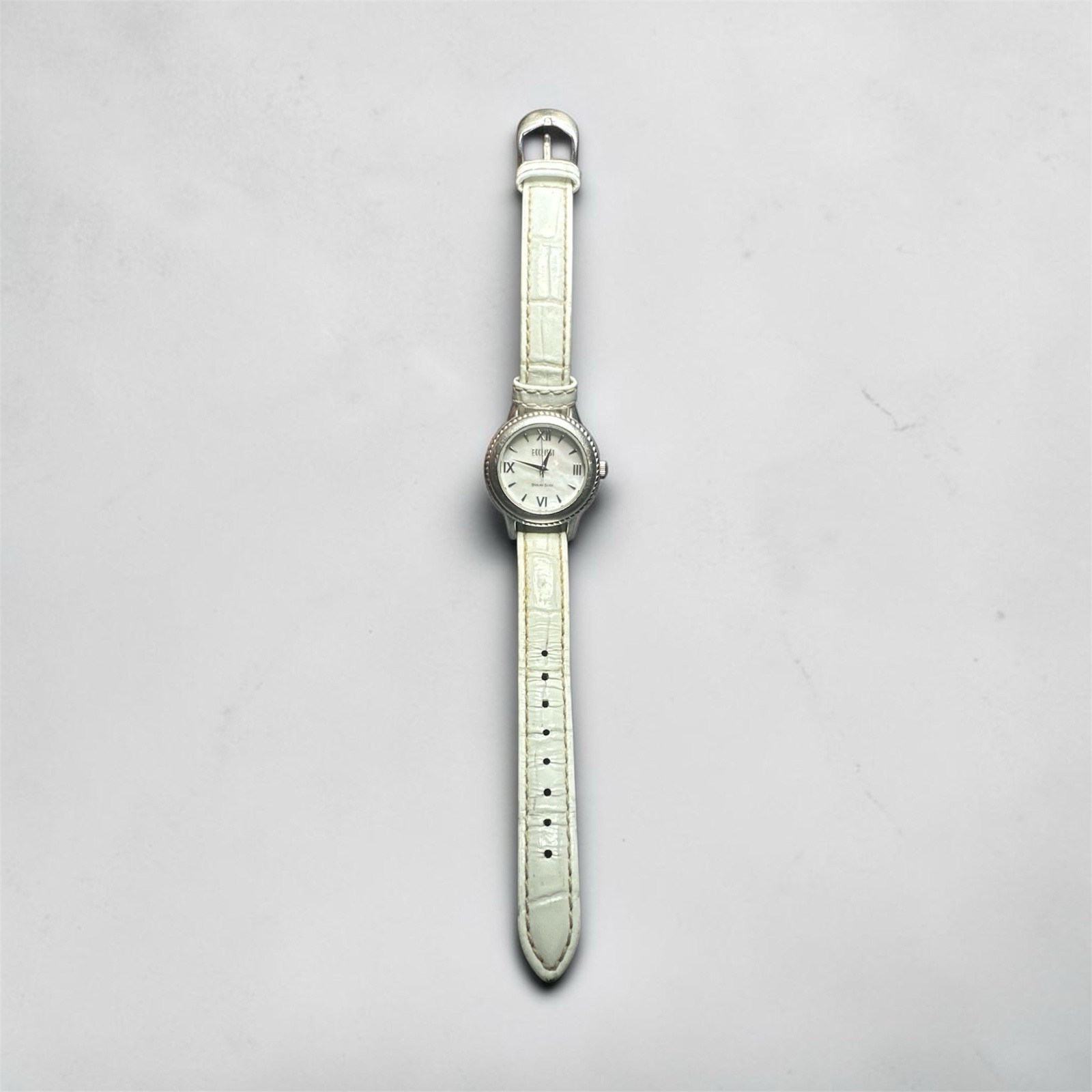 Eclipse Sterling Silver Ladies Quartz Watch Head Roman Numeral Dial Runs