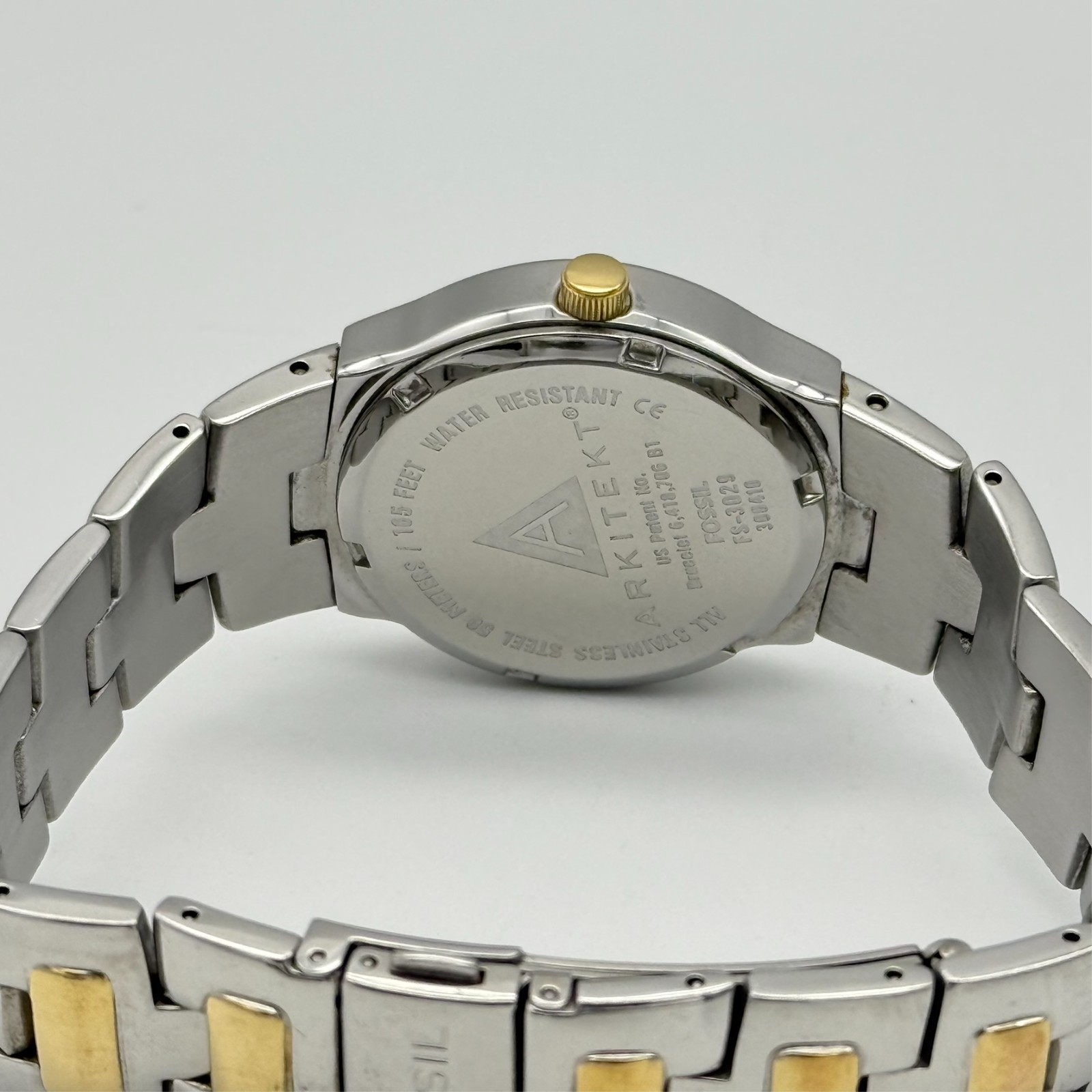 Men’s FOSSIL Arkitekt All Stainless Steel Two-Tone Classic 35mm Watch, FS3029