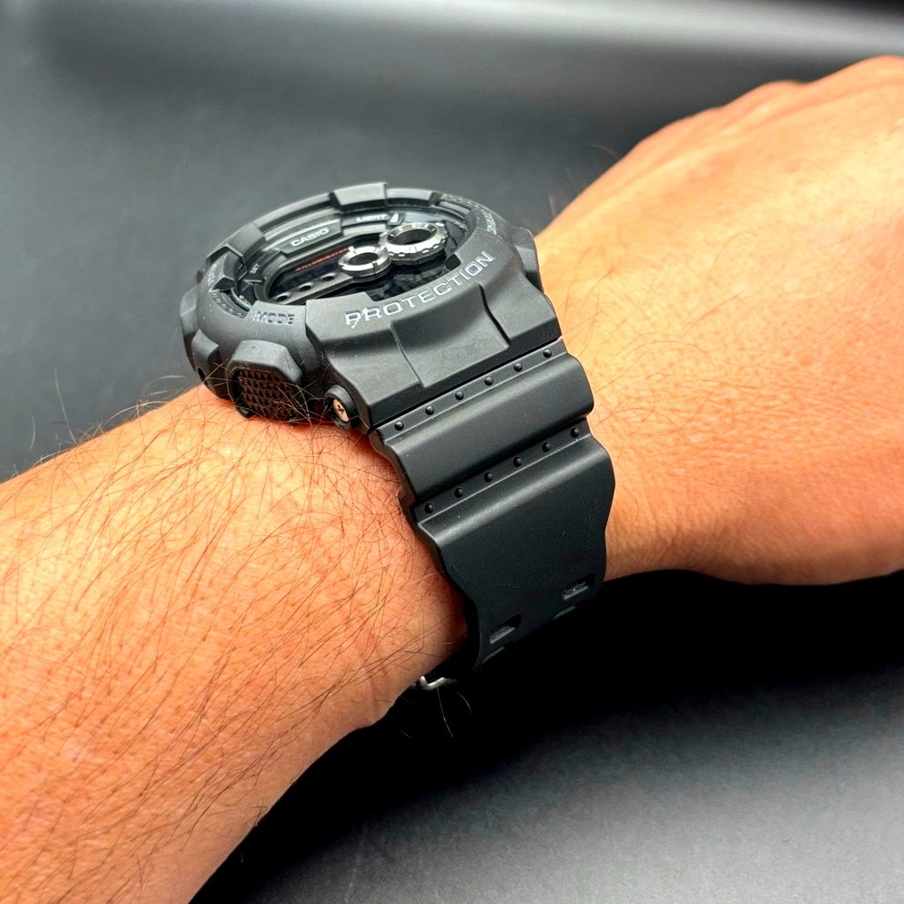 Casio G-Shock GD100-1B Black Digital High Brightness World Time 200M Watch NIBWT