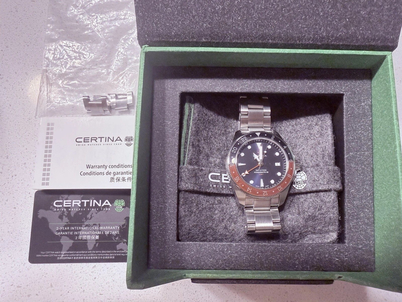 Certina DS Action GMT Powermatic 80 Men’s Watch 41mm Blue-Red C0329291104100