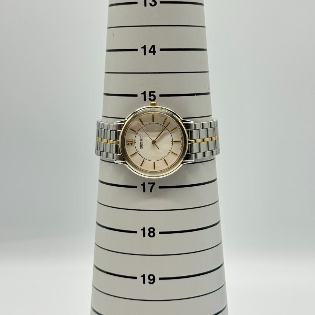 Working condition SEIKO watch, ivory dial, 3 hands, 7N01-0BC0 From Japan
