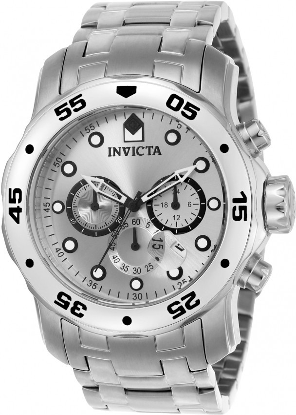 Invicta Pro Diver SCUBA Chronograph Silver Dial Men’s 48mm SS Watch – 0071 NIB