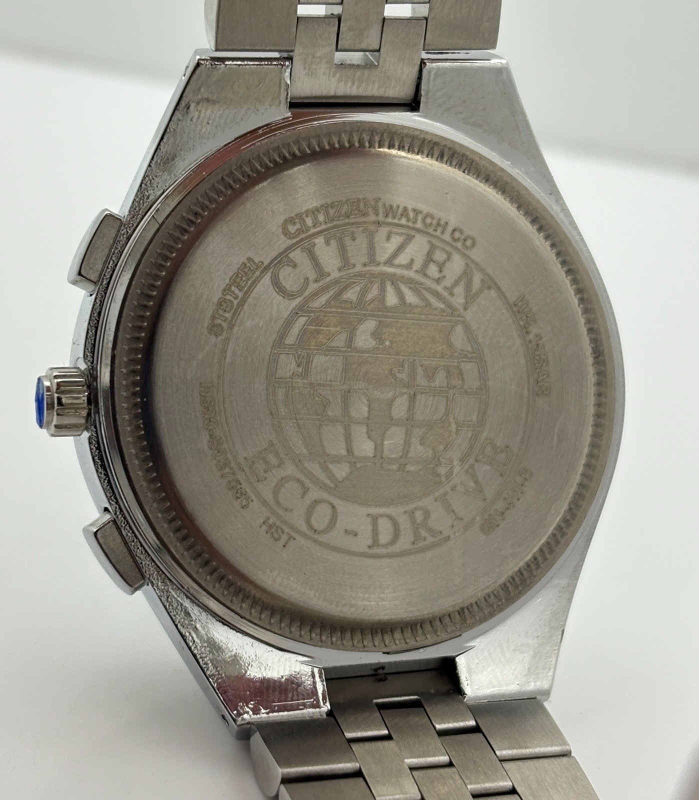 Refurbished Citizen Eco-Drive Chrono Quartz Blue Dial Sub-Sec/Date Wristwatch