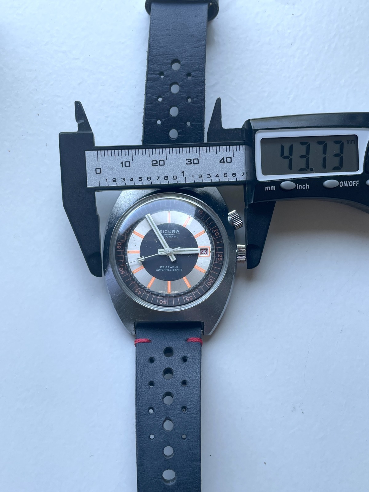 Vintage Sicura Automatic Diver Watch 25 Jewels 1970s Spares Repairs