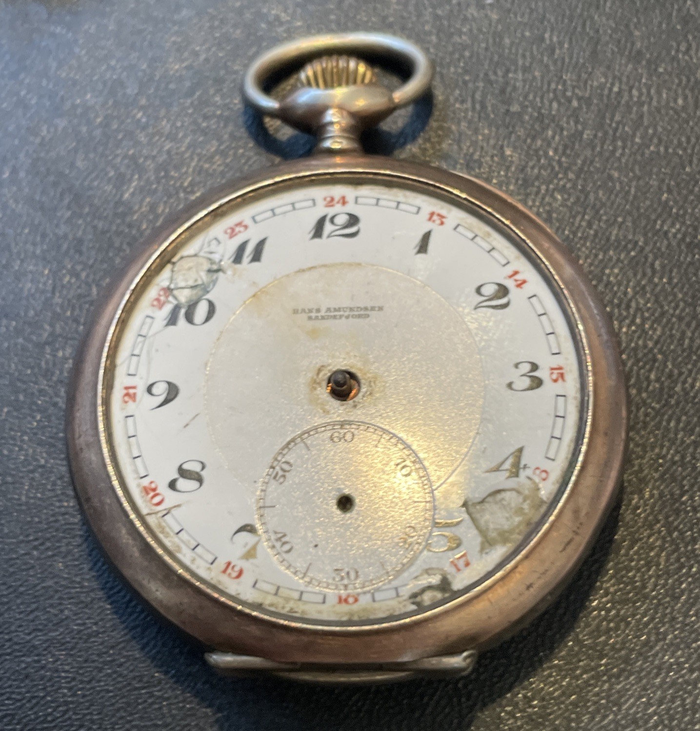 Vintage Norwegian Pocket Watch project or Sterling Silver scrap Hans Amundsen